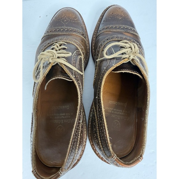 Allen Edmonds Strandmok Cap-toe Oxford Shoes Men\'s 8.5 B Brown Dainite Soles USA main image 8